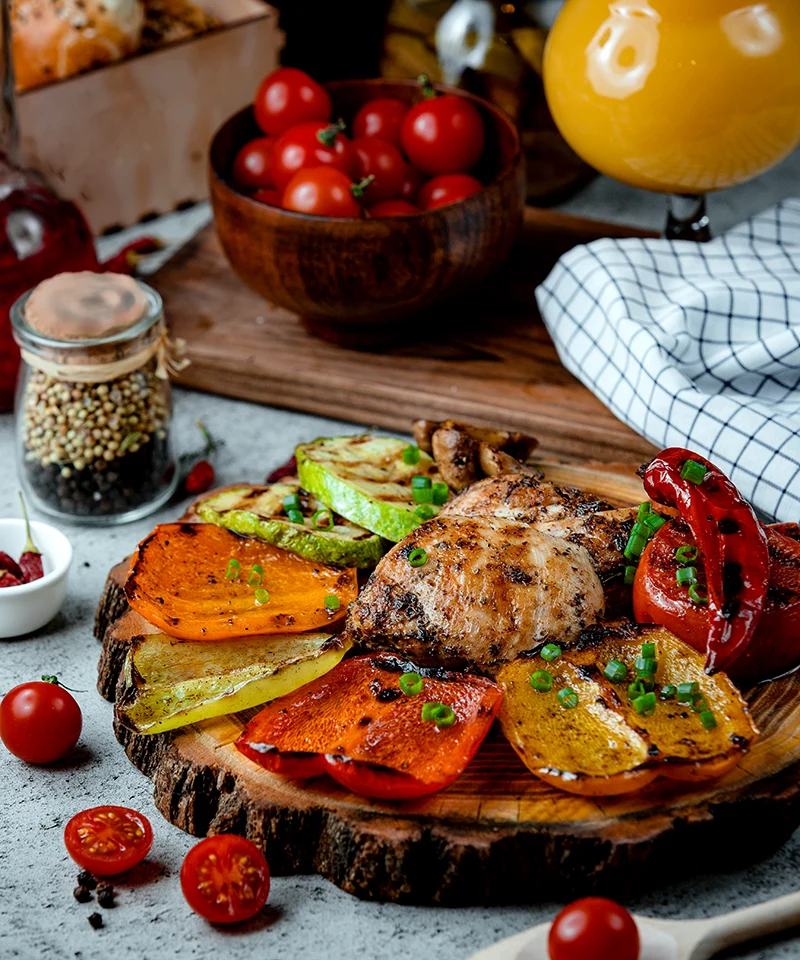 fried-chicken-breast-with-vegetables